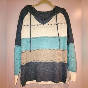 Blue, Gray, White Stripped Sweater